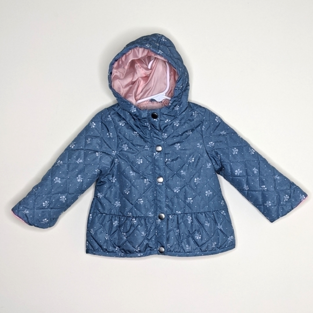 Carter's Hood Flower Lined Jacket Coat 18m